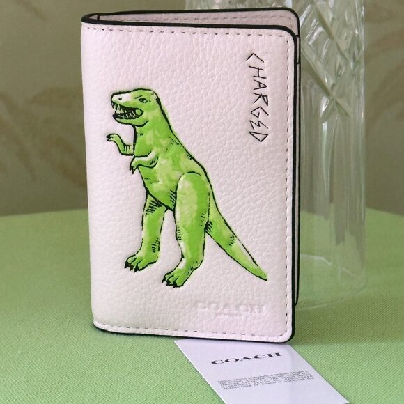 COACH ID WALLET WITH SKETCH PRINT:NWT DINOSAUR CAJ49 - Picture 1 of 10